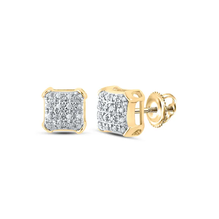 Earrings GND Gold Square Earrings 110 Cttw Round Natural Diamond Mens 119 grams Earrings GND Gold Square Earrings 110 Cttw Round Natural Diamond Mens 119 grams
