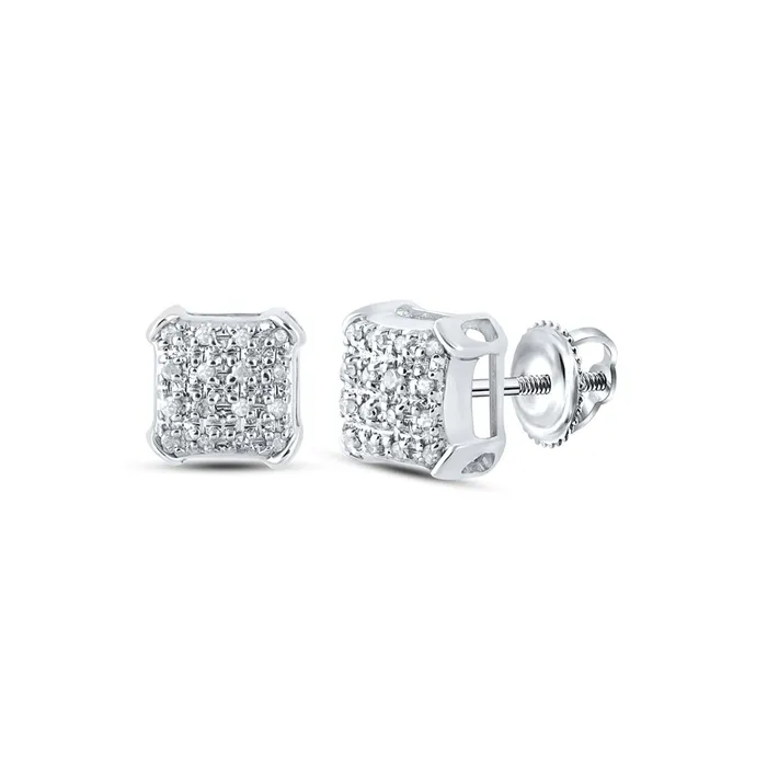 Earrings GND Gold Square Earrings 110 Cttw Round Natural Diamond Mens 119 grams Earrings GND Gold Square Earrings 110 Cttw Round Natural Diamond Mens 119 grams