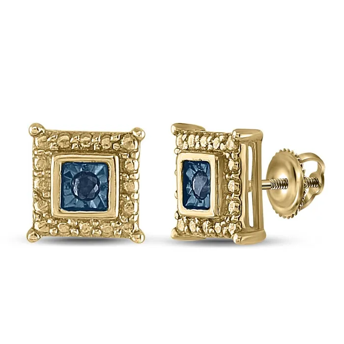 Earrings GND Sterling Silver 120CtDia Fashion Blue Earrings 139 grams