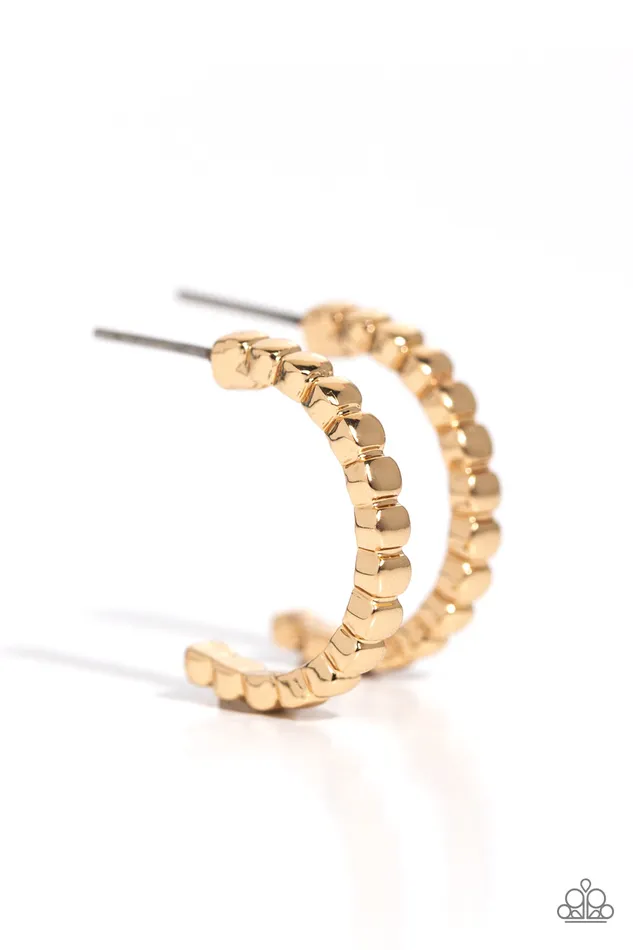 Earrings Paparazzi Accessories Olympian Oath Gold Hoop Earrings Paparazzi