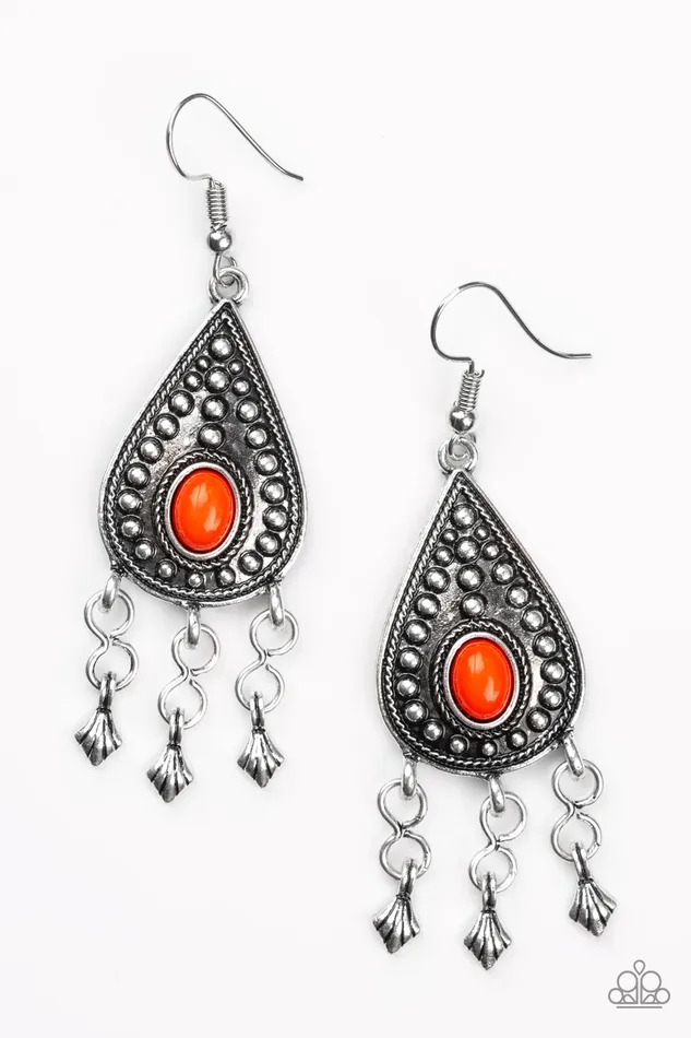 Earrings Paparazzi Accessories Paparazzi Sahara Song Red Cherry Tomato Bead Silver Teardrop Frame Earrings Earrings Paparazzi Accessories Paparazzi Sahara Song Red Cherry Tomato Bead Silver Teardrop Frame Earrings