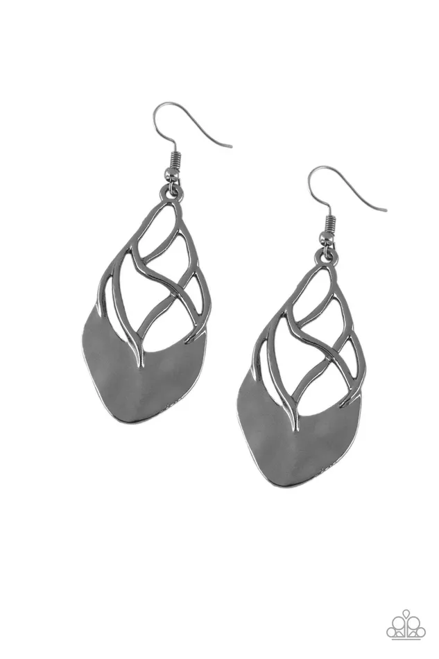 Earrings Paparazzi Accessories Paparazzi Super Swanky Black Gunmetal Plate Teardrop Earring Earrings Paparazzi Accessories Paparazzi Super Swanky Black Gunmetal Plate Teardrop Earring