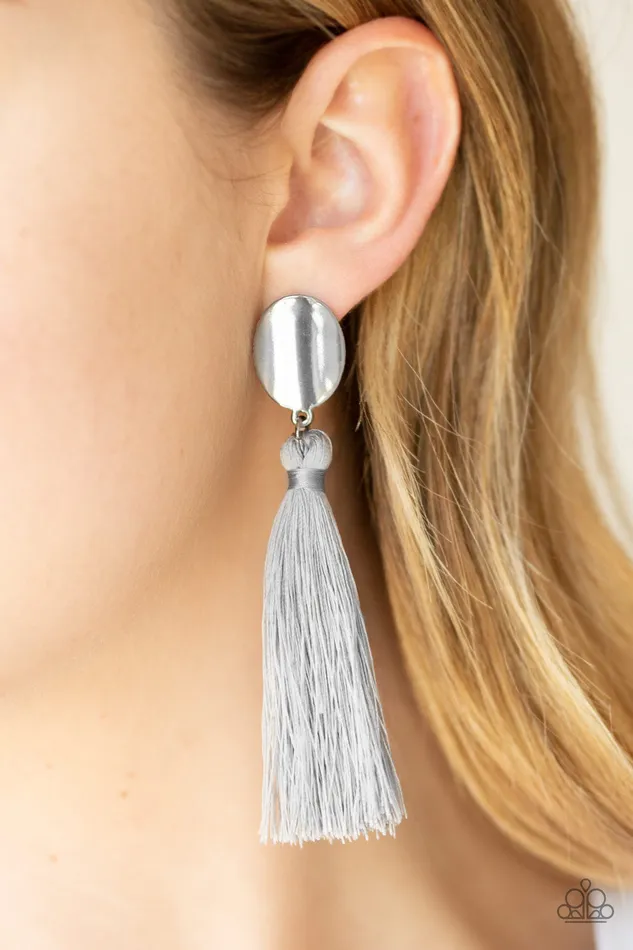Earrings Paparazzi Accessories Va Va Plume Paparazzi Silver Gray Thread Tassel Gunmetal Post Earrings Earrings Paparazzi Accessories Va Va Plume Paparazzi Silver Gray Thread Tassel Gunmetal Post Earrings