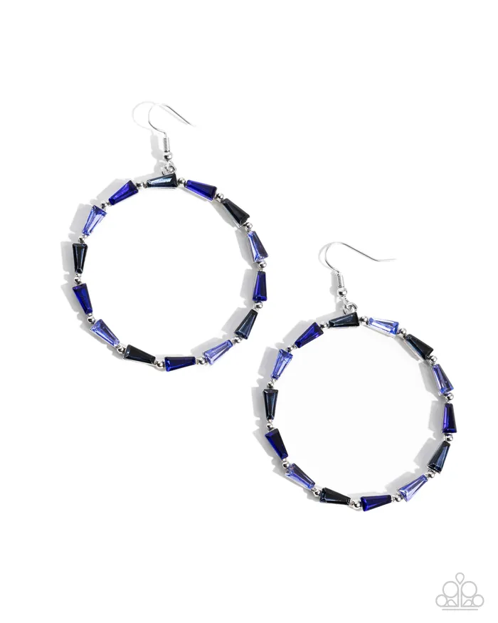 Earrings PREORDER Bounce Around Blue Rhinestone Silver Circle Earrings Paparazzi Paparazzi Accessories Earrings PREORDER Bounce Around Blue Rhinestone Silver Circle Earrings Paparazzi Paparazzi Accessories