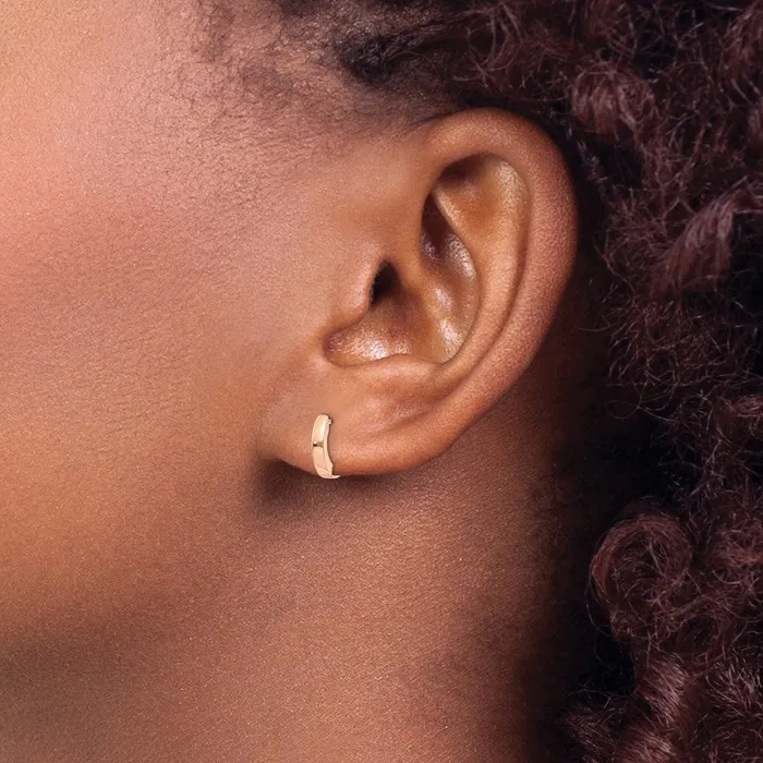Earrings Qgold 10k Rose Gold 2 mm Round Hinged Hoop Earrings 11 grams Earrings Qgold 10k Rose Gold 2 mm Round Hinged Hoop Earrings 11 grams