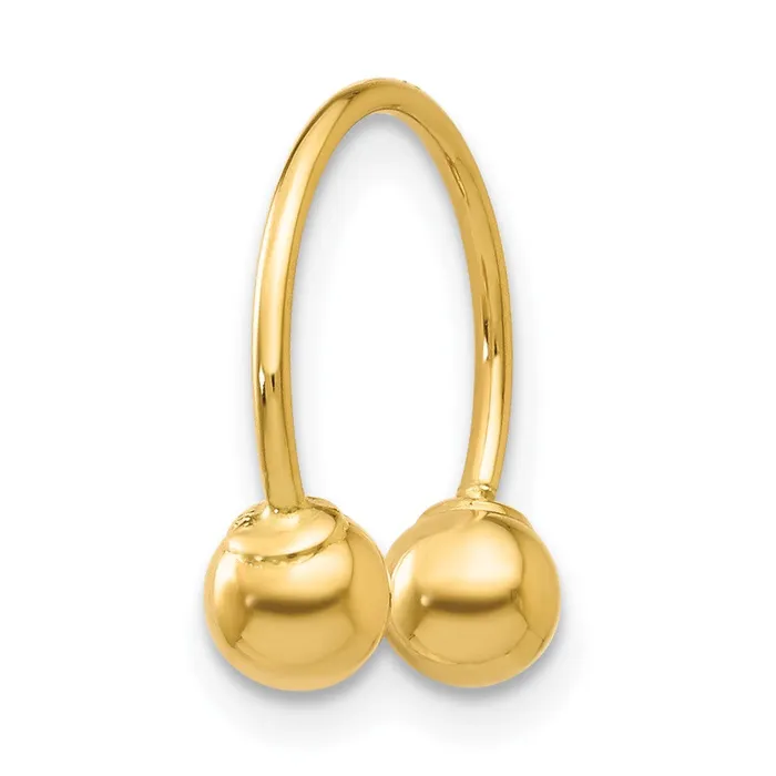 Earrings Qgold 14k Yellow Gold 4 mm Madi K Single Beaded Half Hoop Screwback Earring 016 grams Earrings Qgold 14k Yellow Gold 4 mm Madi K Single Beaded Half Hoop Screwback Earring 016 grams