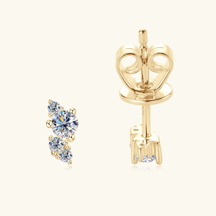 Earrings Trendsi 925 Sterling Silver Moissanite Stud Earrings Earrings Trendsi 925 Sterling Silver Moissanite Stud Earrings