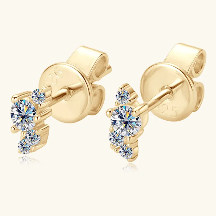 Earrings Trendsi 925 Sterling Silver Moissanite Stud Earrings Earrings Trendsi 925 Sterling Silver Moissanite Stud Earrings