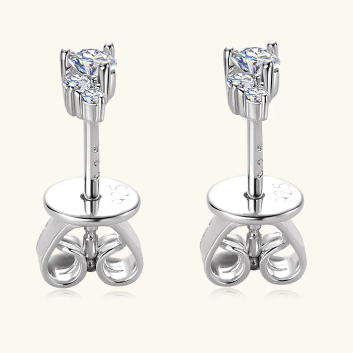 Earrings Trendsi 925 Sterling Silver Moissanite Stud Earrings Earrings Trendsi 925 Sterling Silver Moissanite Stud Earrings