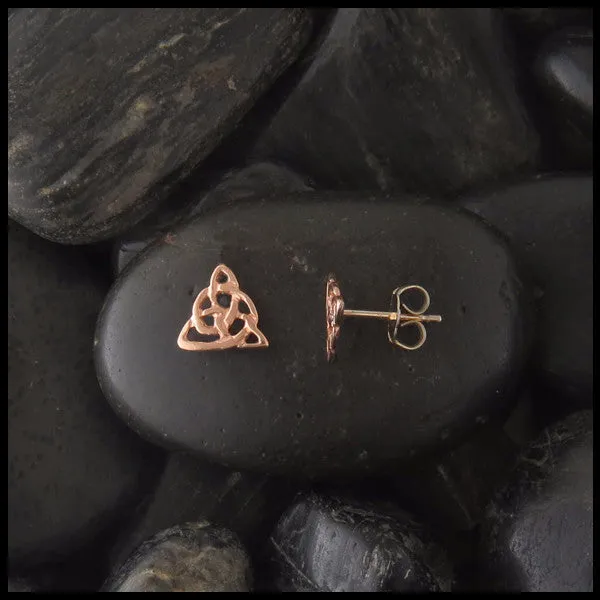 Earrings Walker Metalsmiths Open Celtic Knot Post Earrings in Gold