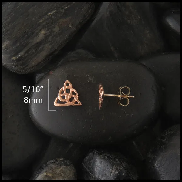 Earrings Walker Metalsmiths Open Celtic Knot Post Earrings in Gold