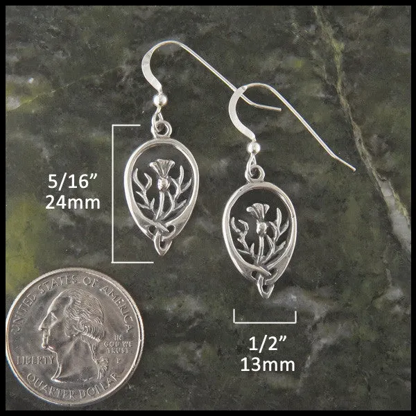 Earrings Walker Metalsmiths Scottish Thistle Earrings in Silver