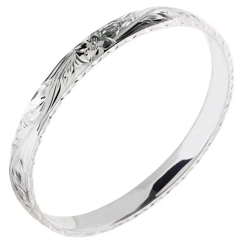 Extra Heavy Weight Sterling Silver Hawaiian Heirloom Bangle Straight Edge Nakoa Rings Extra Heavy Weight Sterling Silver Hawaiian Heirloom Bangle Straight Edge Nakoa Rings