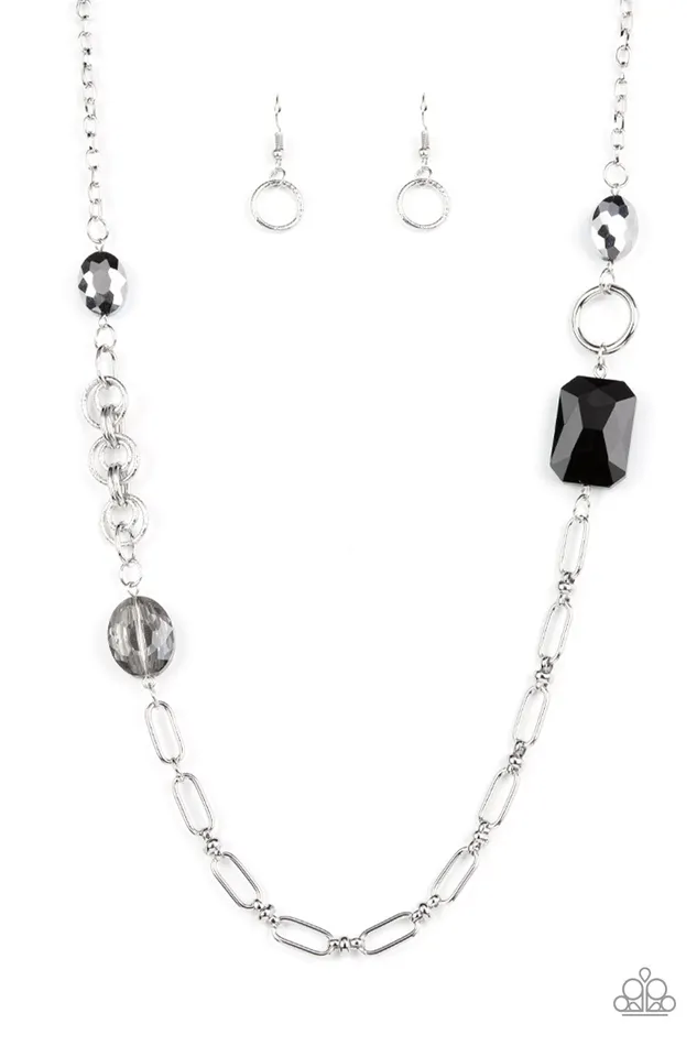 Famous and Fabulous Black Smoky Hematite Gem Silver Necklace Paparazzi Paparazzi Accessories Necklaces Famous and Fabulous Black Smoky Hematite Gem Silver Necklace Paparazzi Paparazzi Accessories Necklaces