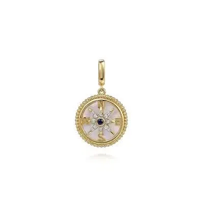 Gabriel Co Necklaces Gabriel Co Bujukan Diamond and Mother of Pearl Medallion Pendant Gabriel Co Necklaces Gabriel Co Bujukan Diamond and Mother of Pearl Medallion Pendant