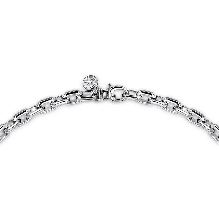 Gabriel Co Rings GabrielCo Sterling Silver Mens Faceted Chain