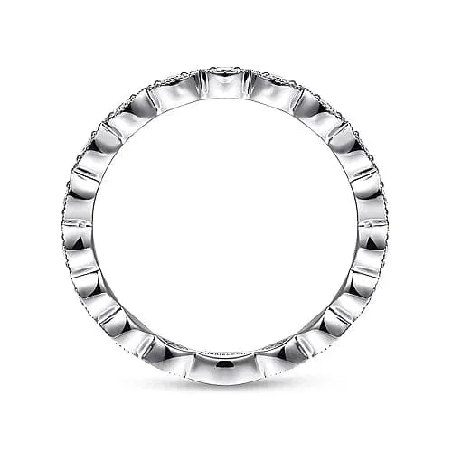 Gabriel Co Rings Gabriel Co White Gold Marquise Station Diamond Stackable Ring