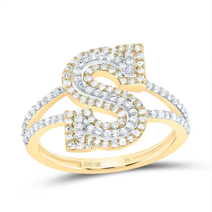 GND 12CtwDia Nk Fashion Initial S Ladies Ring 24 grams Rings