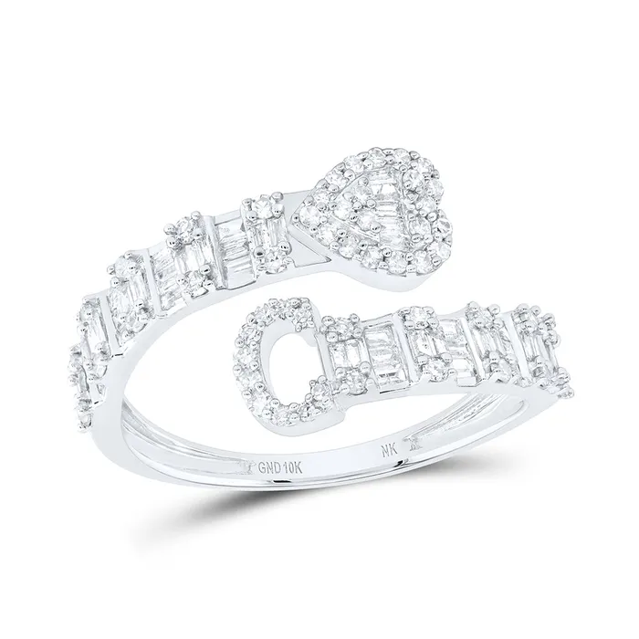 GND 12CtwNat Dia Nk Fashion Initial C Ladies Heart Cuff Ring 218 grams Rings GND 12CtwNat Dia Nk Fashion Initial C Ladies Heart Cuff Ring 218 grams Rings