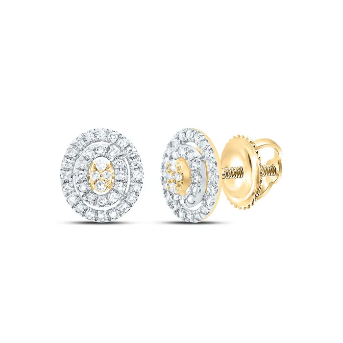 GND 15CtwDia Nk Gift Oval Stud Earring Earrings