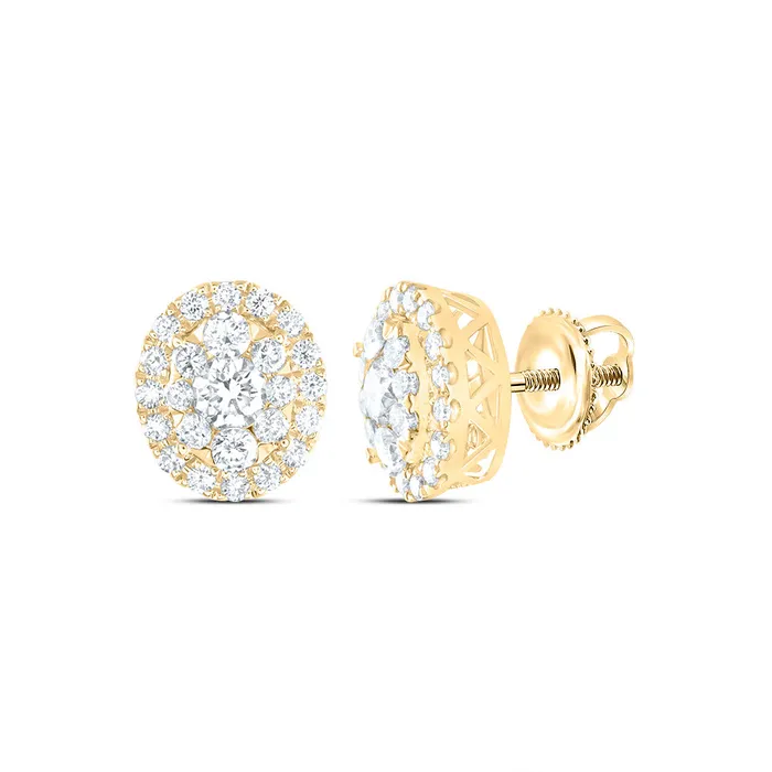 GND 1CtwDia Ana M Elite Fashion Oval Stud Earring Earrings