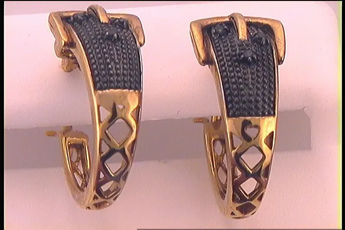 GND Earrings 110CtwDia Fashion Black Earrings 559 grams
