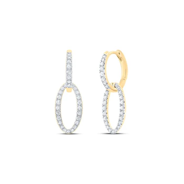 GND Earrings 14Kt Gold 12CtwDia Ana M Fashion Dangling Earring