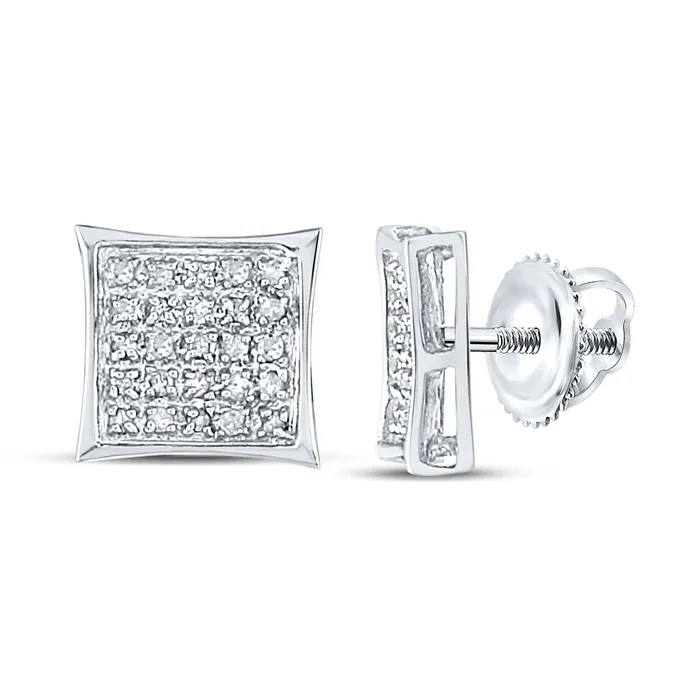 GND Earrings 14Kt White Gold 16CtDia MicroPave Earring 12 grams