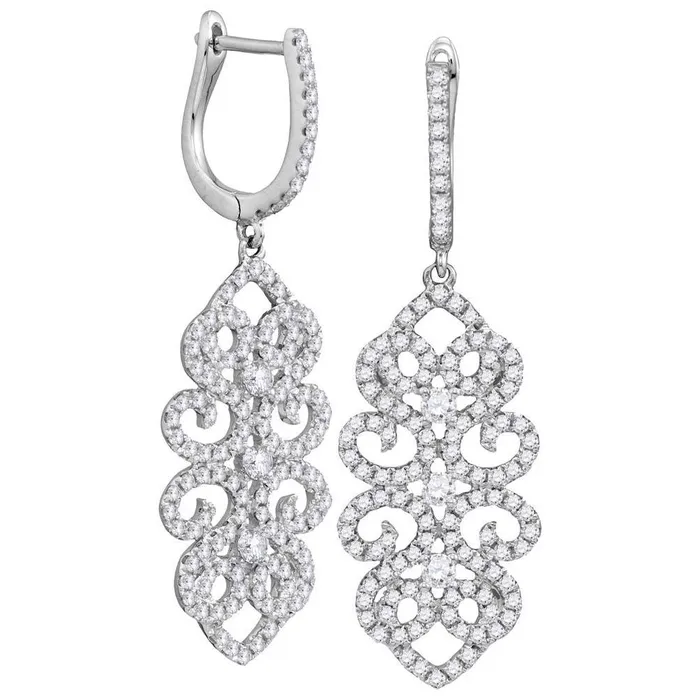 GND Earrings 18Kt White Gold 14CtwDia 1 15CtScut Gift Dangling Earrings 607 grams GND Earrings 18Kt White Gold 14CtwDia 1 15CtScut Gift Dangling Earrings 607 grams