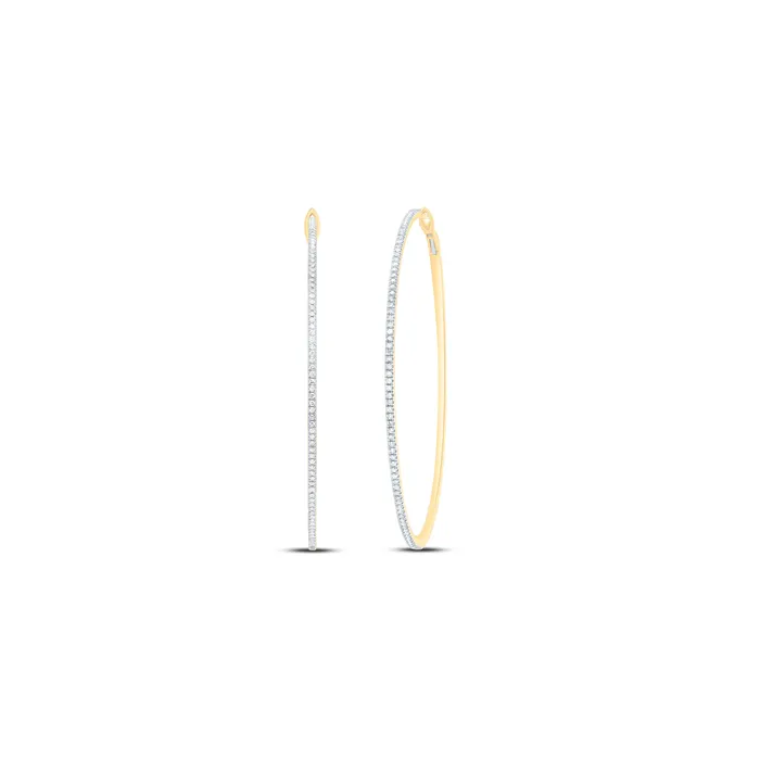 GND Earrings 34CtwDia Nk Fashion Hoop Earring