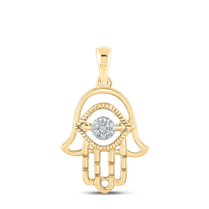 GND Gold Hamsa Fashion Pendant 120 Cttw Round Natural Diamond Womens 147 grams Necklaces GND Gold Hamsa Fashion Pendant 120 Cttw Round Natural Diamond Womens 147 grams Necklaces