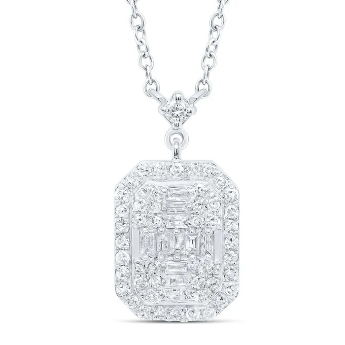 GND Necklaces 10Kt Gold 13CtwDia P1 Gift Emerald Necklace 18 Inch