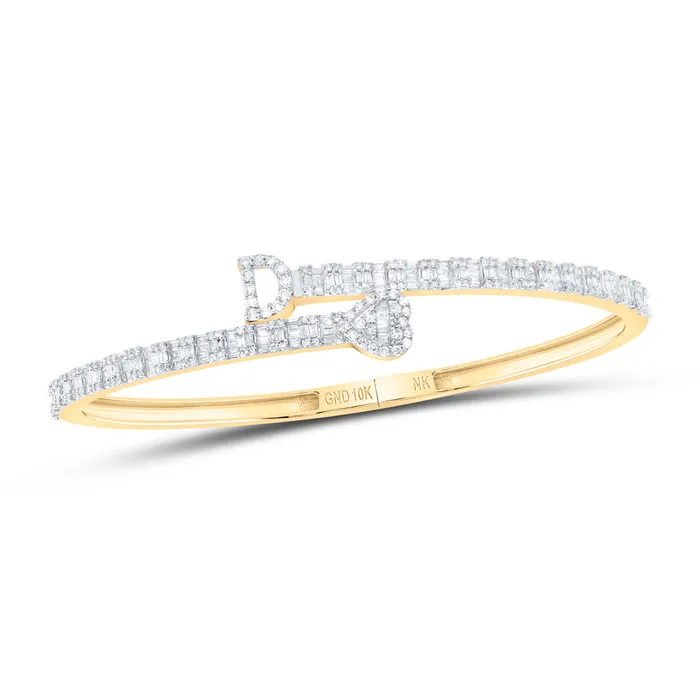 GND Necklaces 10Kt Gold 1 58CtwDia Nk Heart Initial D Ladies Cuff Bangle 55X65 Mm GND Necklaces 10Kt Gold 1 58CtwDia Nk Heart Initial D Ladies Cuff Bangle 55X65 Mm
