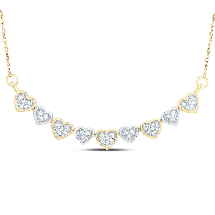 GND Necklaces 10Kt Gold 15CtwDia Cn Gift Heart Necklace 18 Inch