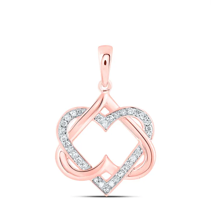 GND Necklaces 10Kt Gold 16CtwDia P1 Gift Heart Pendant