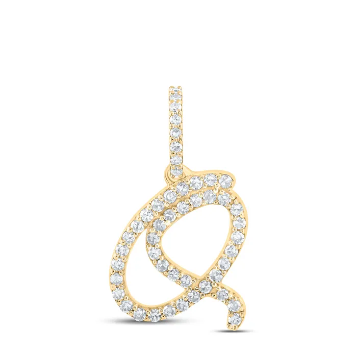 GND Necklaces 10Kt Yellow Gold 15CtwDia Nk Initial Q Pendant 101 grams