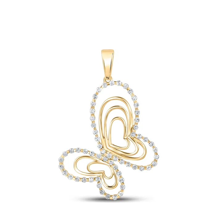 GND Necklaces Gold Bug Butterfly Pendant 13 Cttw Round Natural Diamond Womens 122 grams GND Necklaces Gold Bug Butterfly Pendant 13 Cttw Round Natural Diamond Womens 122 grams