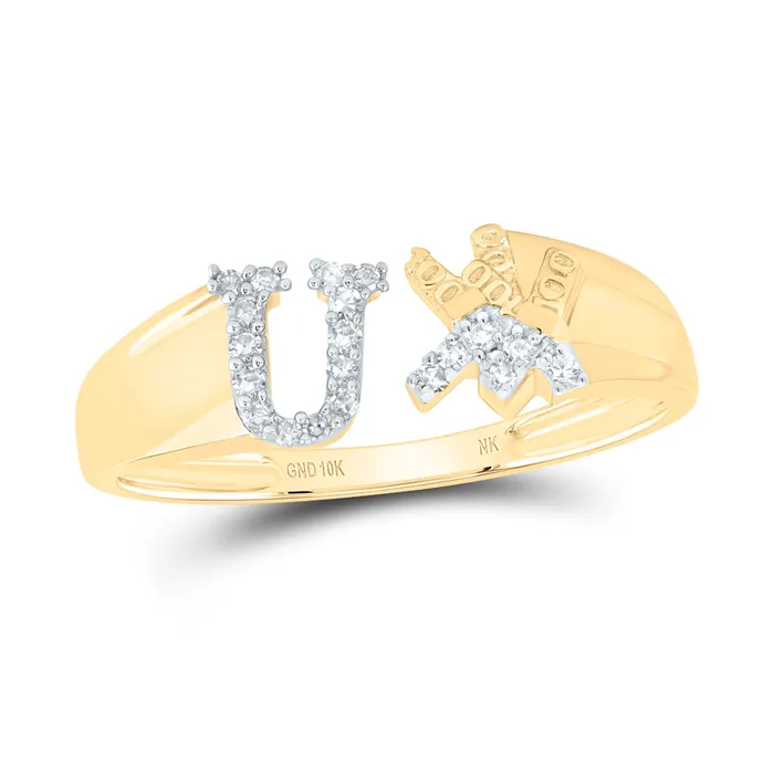 GND Rings 110CtwNat Dia Nk Gift Initial U Ladies Ring 206 grams