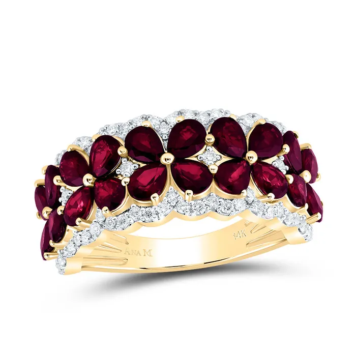 GND Rings 12CtwNat Dia Ana M 4Ctw PsRuby Nat Gem Ring 475 grams