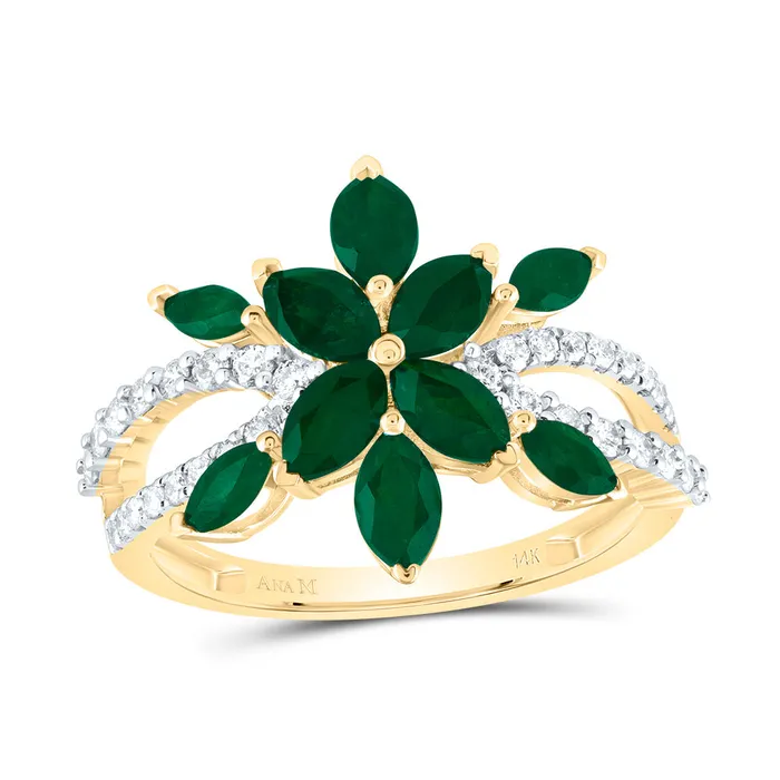 GND Rings 13CtwDia Ana M 1 38CtwMqEm Nat Gem Ring 276 grams