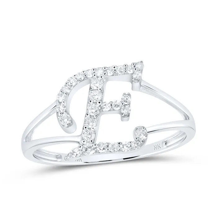 GND Rings 15CtwNat Dia Nk Gift Initial E Ladies Ring 155 grams