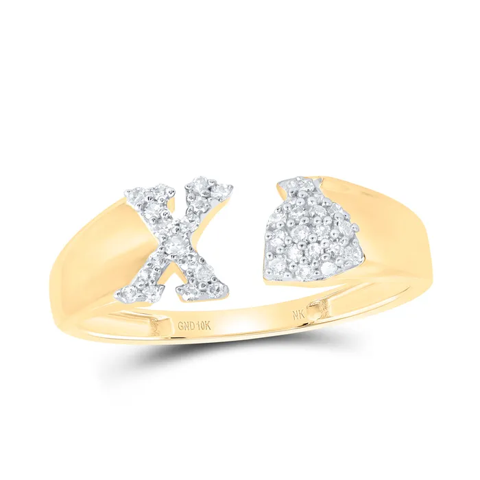 GND Rings 18CtwNat Dia Nk Gift Initial X Ladies Ring 164 grams