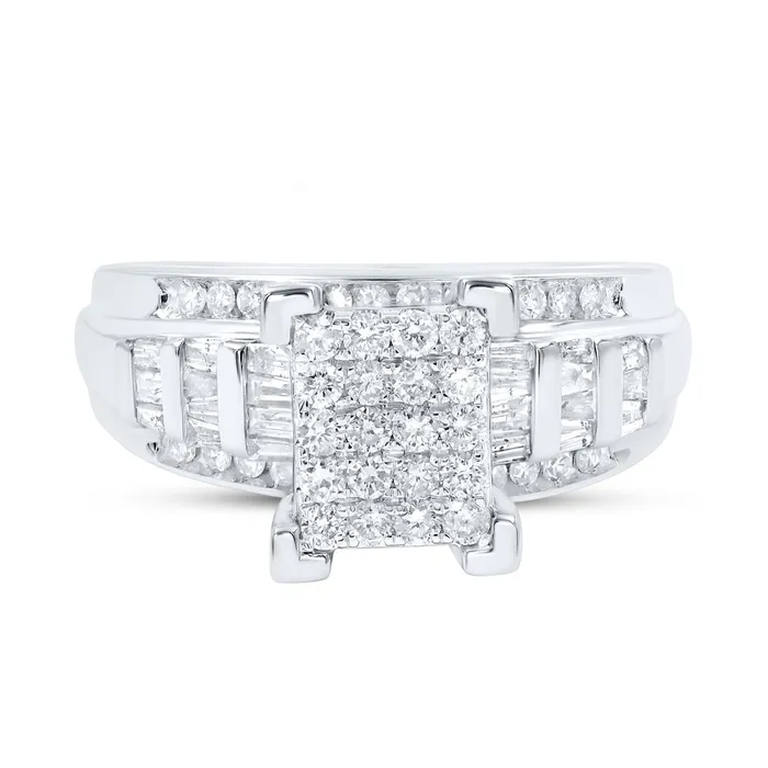 GND Rings 10Kt White Gold 78 CtwDia Nk Ring S9 49 grams