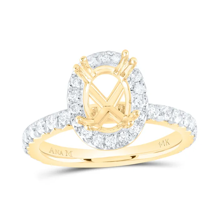 GND Rings 34CtwNat Dia Ana M 1 12CtCov SemiMount Single Halo Engagement Ring 572 grams