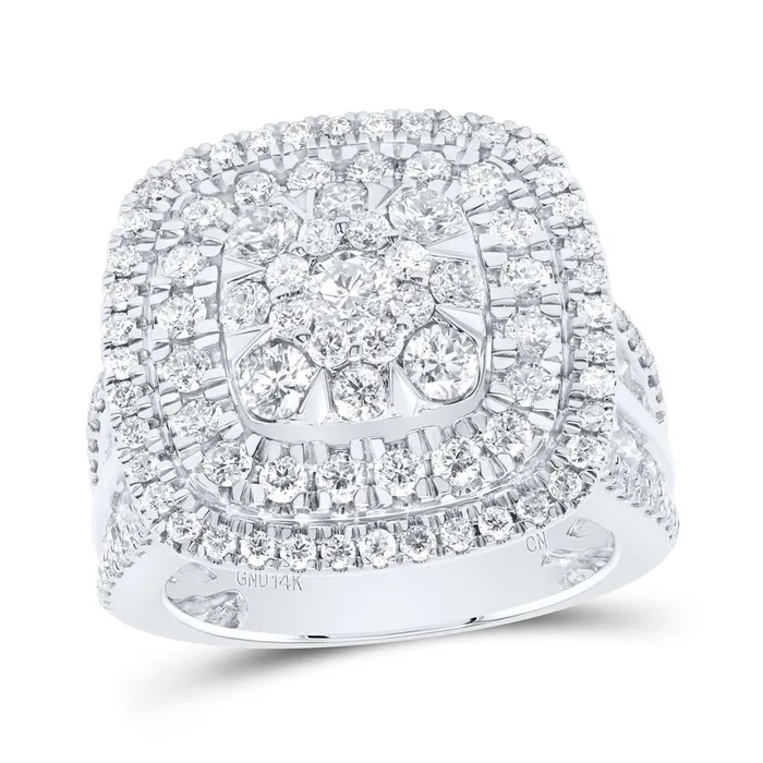 GND Rings 3CtwDia Cn Cushion Ladies Ring 1156 grams
