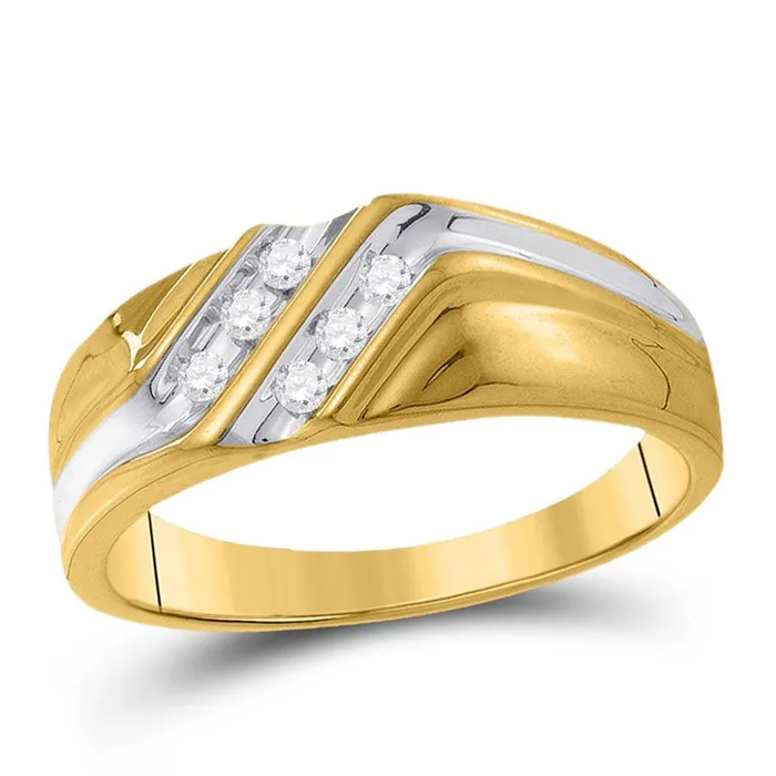 GND Rings Gold Band Wedding Ring 18 Cttw Round Natural Diamond Mens 339 grams GND Rings Gold Band Wedding Ring 18 Cttw Round Natural Diamond Mens 339 grams
