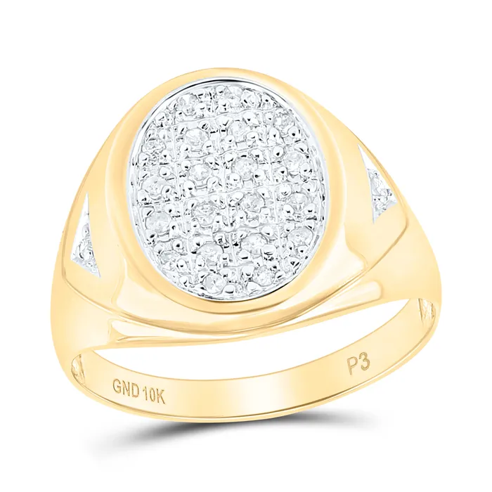 GND Rings Gold Oval Cluster Ring 14 Cttw Round Natural Diamond Mens 405 grams GND Rings Gold Oval Cluster Ring 14 Cttw Round Natural Diamond Mens 405 grams