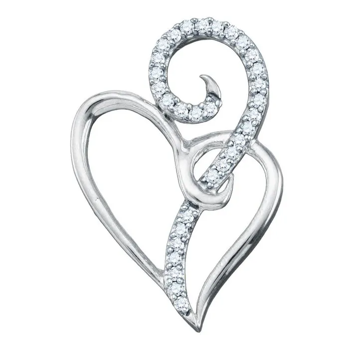 Gold Heart Pendant 110 Cttw Round Natural Diamond Womens 123 grams GND Necklaces Gold Heart Pendant 110 Cttw Round Natural Diamond Womens 123 grams GND Necklaces