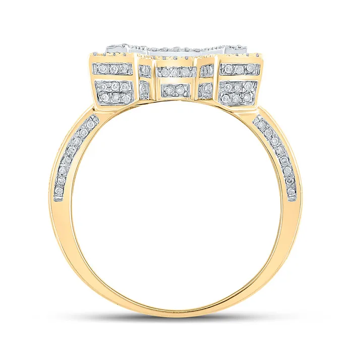 Gold Initial A Letter Ring 114 Cttw Round Natural Diamond Mens 998 grams GND Rings Gold Initial A Letter Ring 114 Cttw Round Natural Diamond Mens 998 grams GND Rings