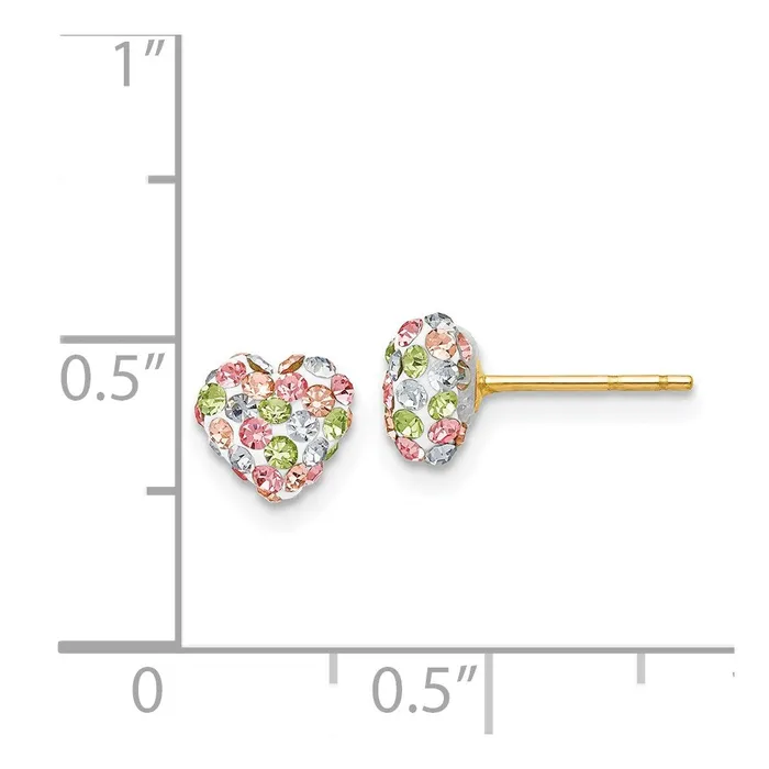 Heart Post Earrings Qgold Earrings